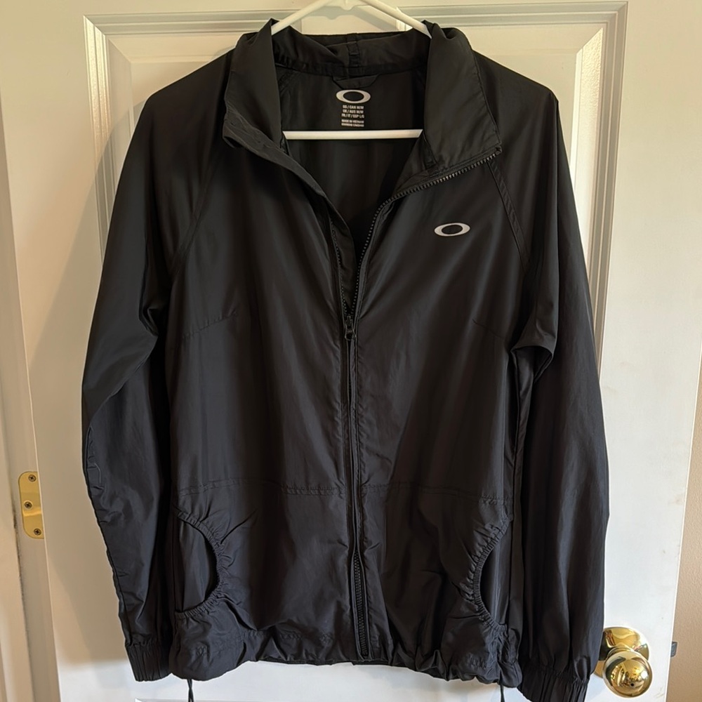 Oakley Black Windbreaker Lightweight Athletic Jacket